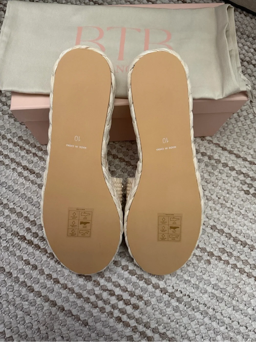 BTB Los Angeles MILOS PEARL ESPADRILLE SIZE:10